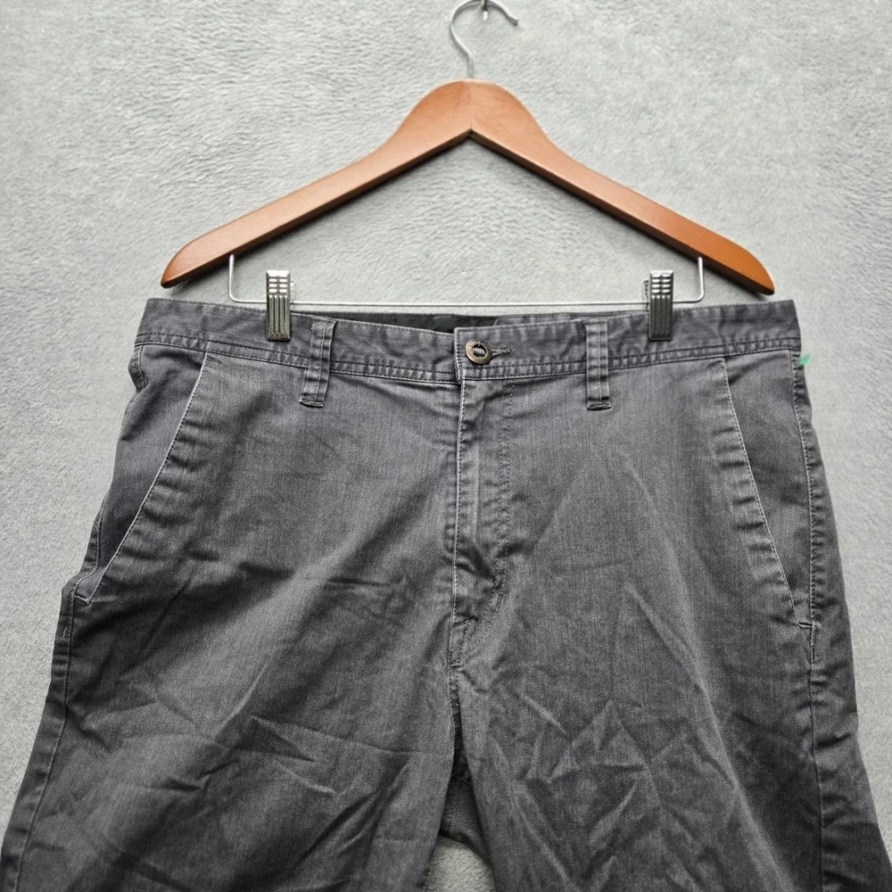 Volcom Men Shorts 36 Gray Embroidered Chino Twill 11
